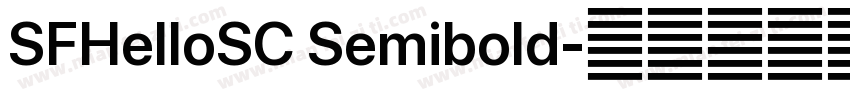 SFHelloSC Semibold字体转换